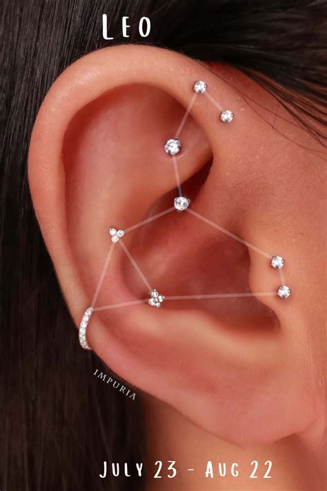 constellation piercing earrings|capricorn constellation piercing.